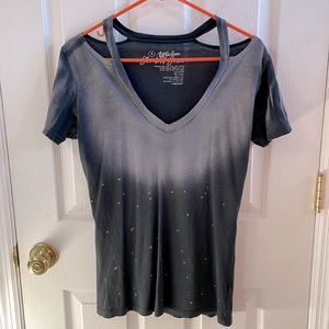 Affliction Standard Series T-shirt with shoulder cutouts